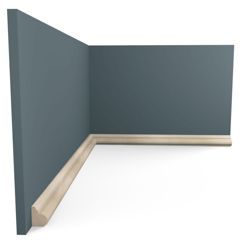 Wm1207 P 5/8 po x l 7/8 po x L 96 po Moulure de bois franc massif de qualité américaine, Peuplier