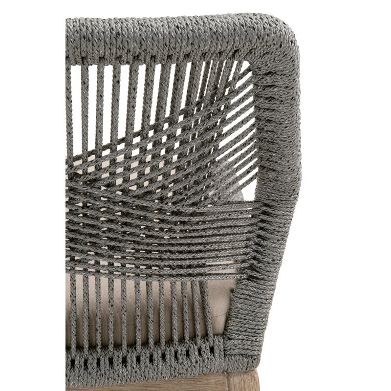 Loom 19.5'' H Upholstered Side Chair, Pumice, Natural Gray Mahogany, Beige
