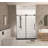 Frameless Shower Door 44-48 "W X 76" H, 1/4 "(6 Mm) Clear Tempered Glass, Explosion Proof Film, Stainless Steel Handle, Matte Black-123443738