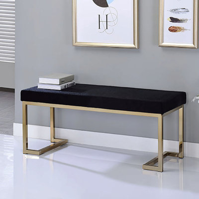 Banc avec base en C en métal