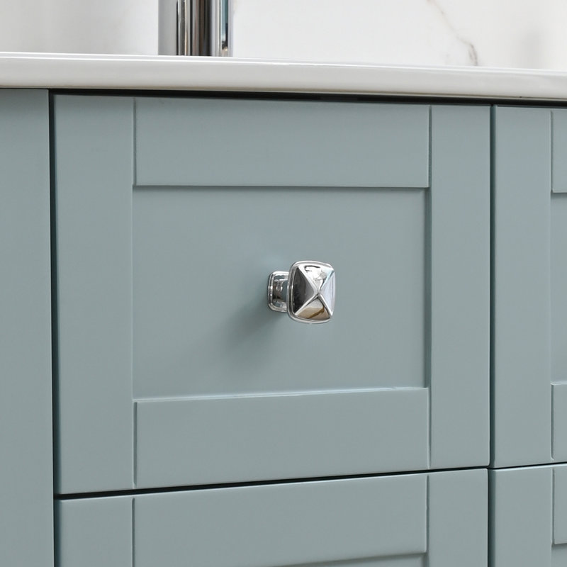 Meuble-lavabo simple 36 po avec comptoir en céramique forgé à haute température et robinet économiseur d'eau