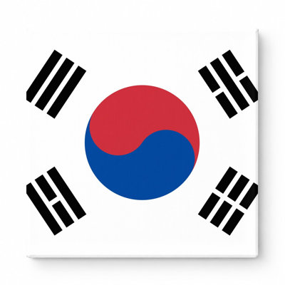 South Korea Flag — Taegukgi National Symbol Canvas Wall Art