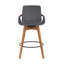 Tabouret de bar luxueux en similicuir et pivotant-110606703-110606702