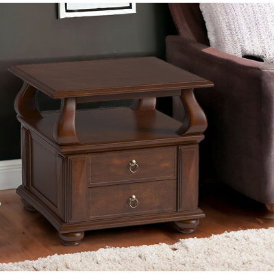 Heggi Solid Wood End Table