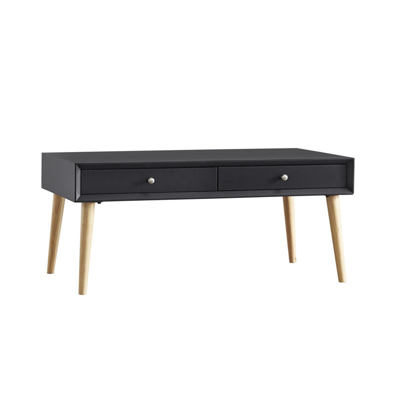 Table basse avec rangement Weare, Noir vulcain