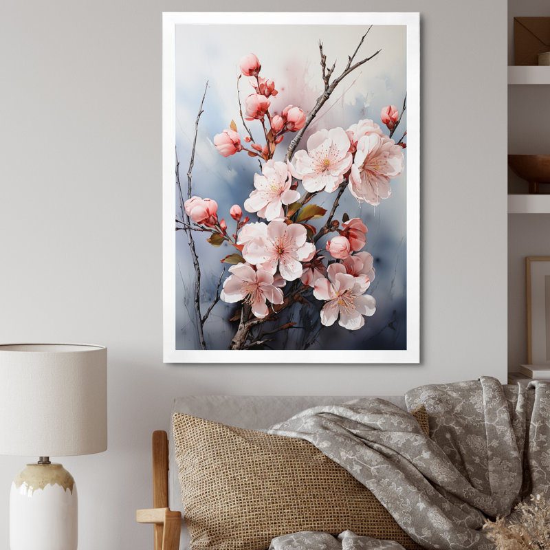 «Vittore Pink Blossoms Ethereal Delicacy I», reproduction, Cadre photo blanc, H 32 po x l 24 po x P 1 po
