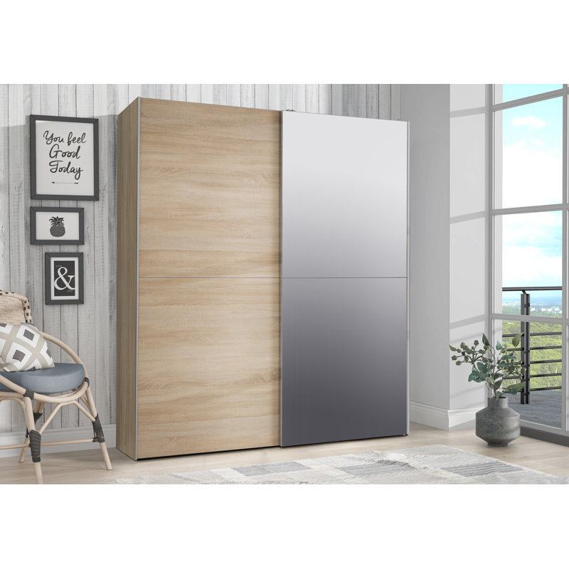 Alfaro 2 Door Manufactured Wood Wardrobe, Beige