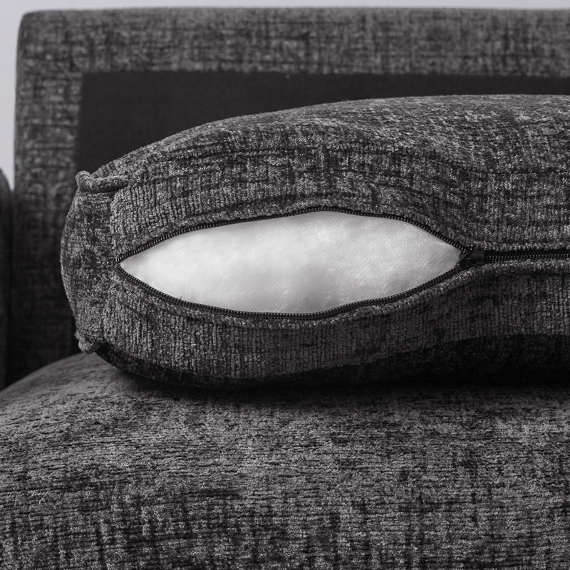 Canapé modulaire en U, Chenille noir