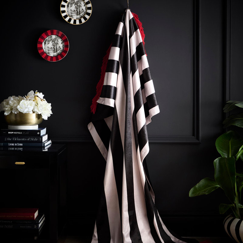 Laurence Llewelyn-Bowen Josephine Throw Gold, Black Striped
