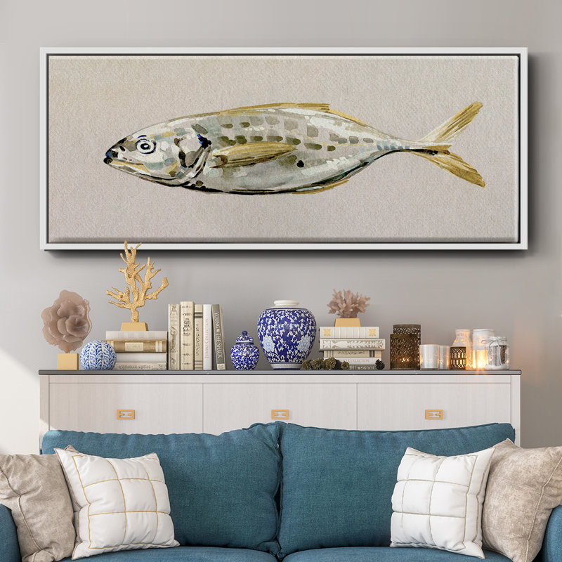Fresh Fish Study II- Framed Canvas, 8" H x 20" W