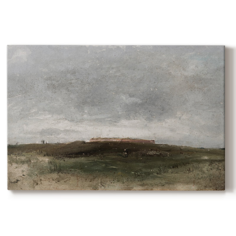 Paysage rétro-CMXLV III, H 13 po x l 19 po x P 1,5 po, Toile tendue