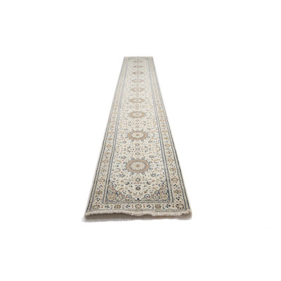 Tapis de couloir crème Indo-Nain