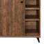 Armoire à chaussures avec finition moderne en chêne - 4 compartiments et tablettes réglables pour un look contemporain