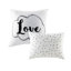 Housse de couette métallique grise et argentée pour lit double / grand avec microfibre douce décorative-118740159-118740162