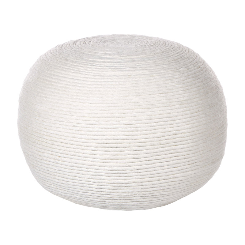 Petrona 50cm Wide Round Solid Colour Pouffe Ottoman