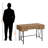 Valencia 2-Drawer Brown Finish Computer Desk With Black Metal Leg, 30.35" H X 47.03" W X 23.55" D