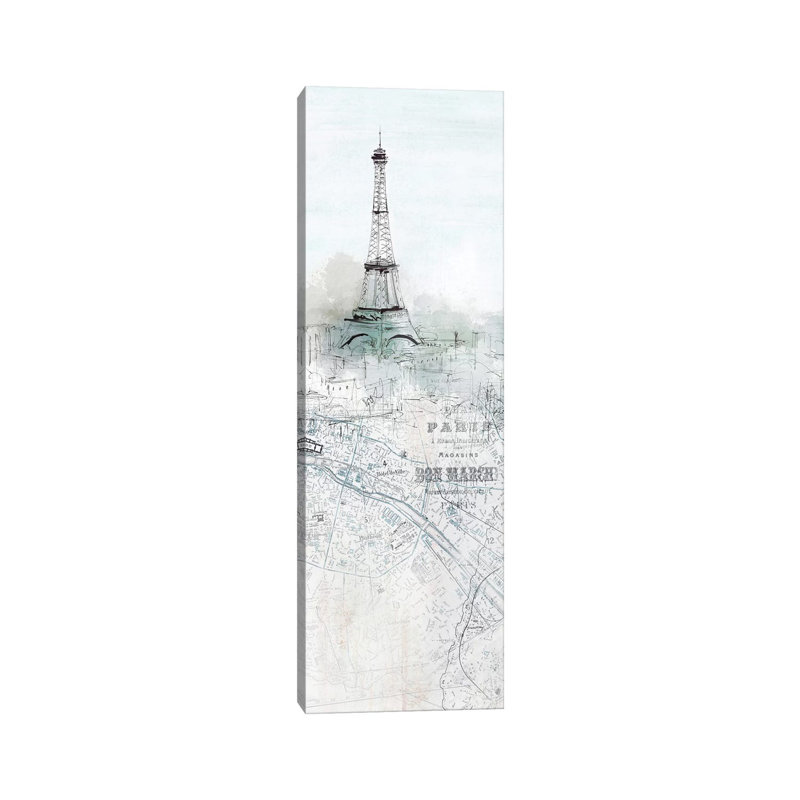 Soir De Paris I by Isabelle Z - Panoramic Print on Canvas, Wrapped Canvas, 152.4 cm H x 50.8 cm W x 1.91 cm D