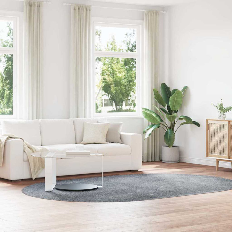 Solid Colour Area Rug, Oval 200 x 300cm
