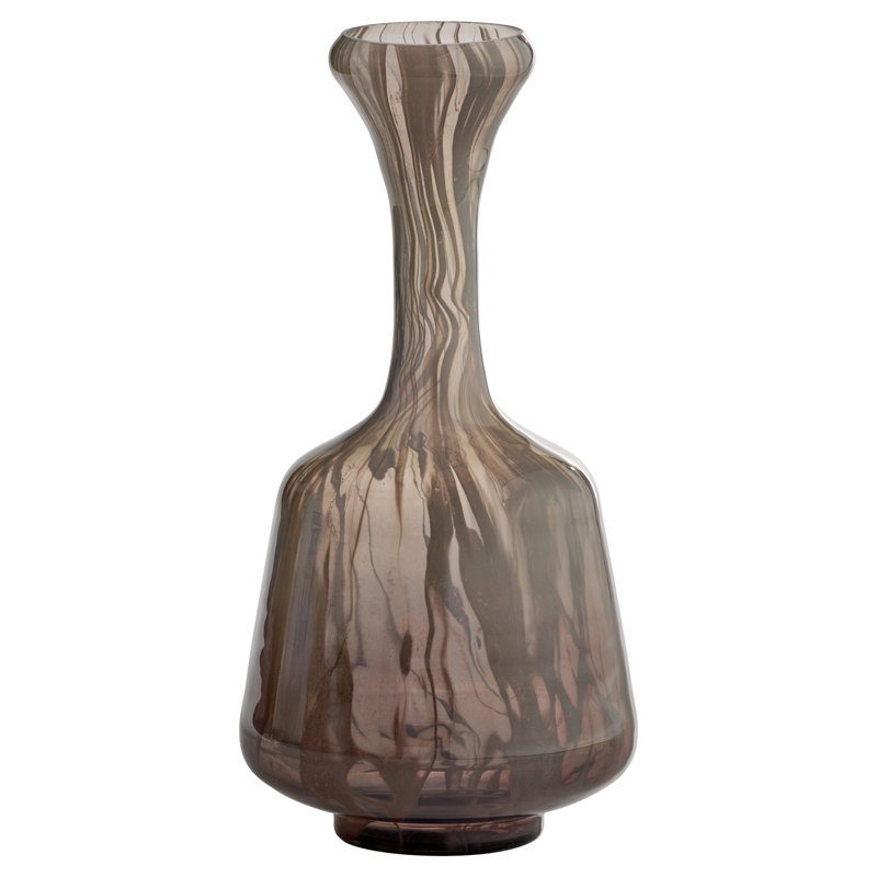 Billow Handmade Glass Table Vase, 15.25" H x 7.25" W x 7.25" D