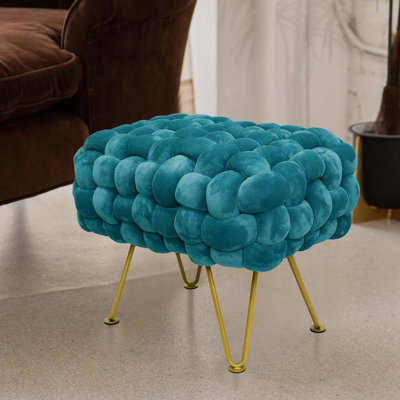 Opheim Velvet Ottoman