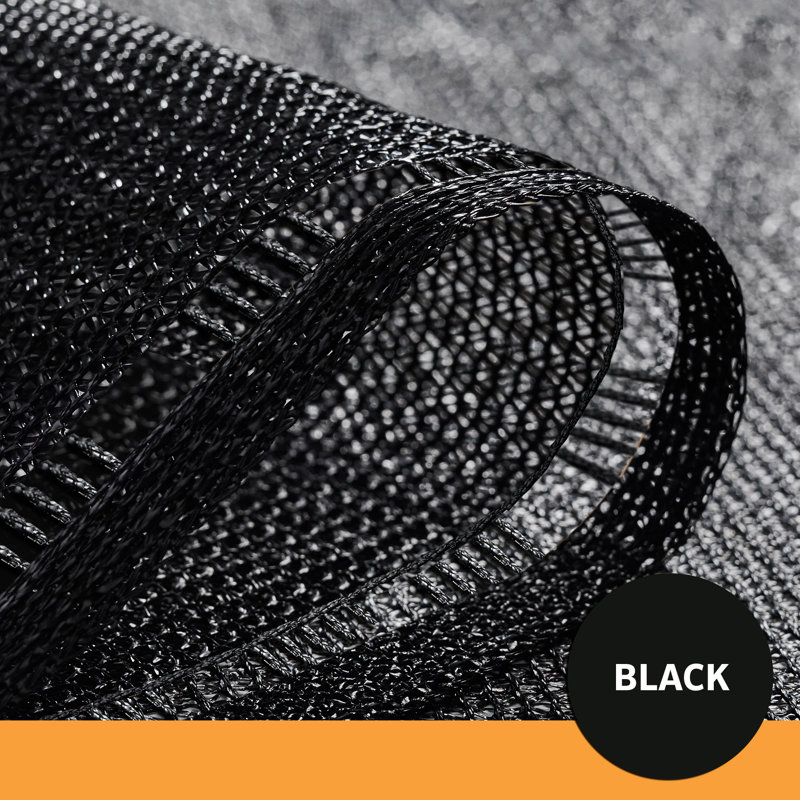 Black Polyethylene Privacy Fence Screen with Knitted Eyelets