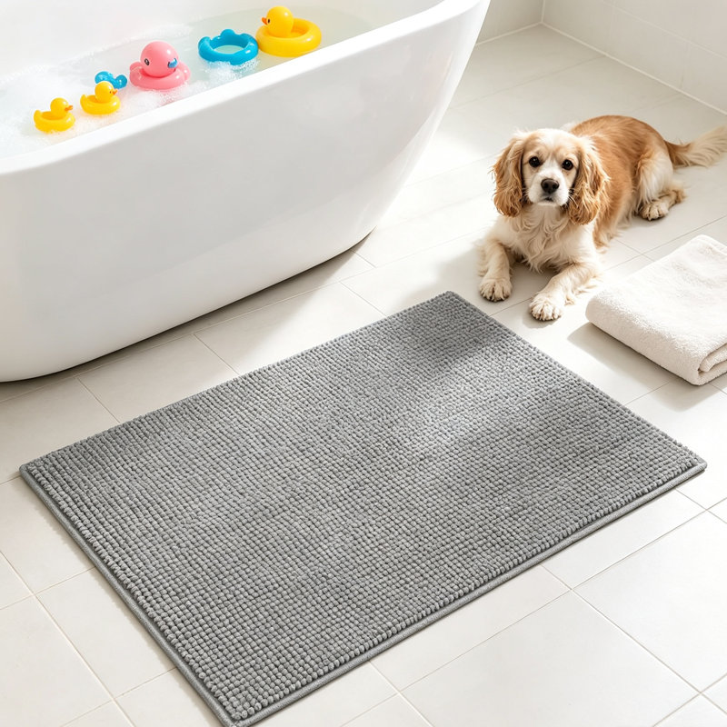 Plush Non-Slip Bath Mat - Super Absorbent, Quick Dry, Machine Washable