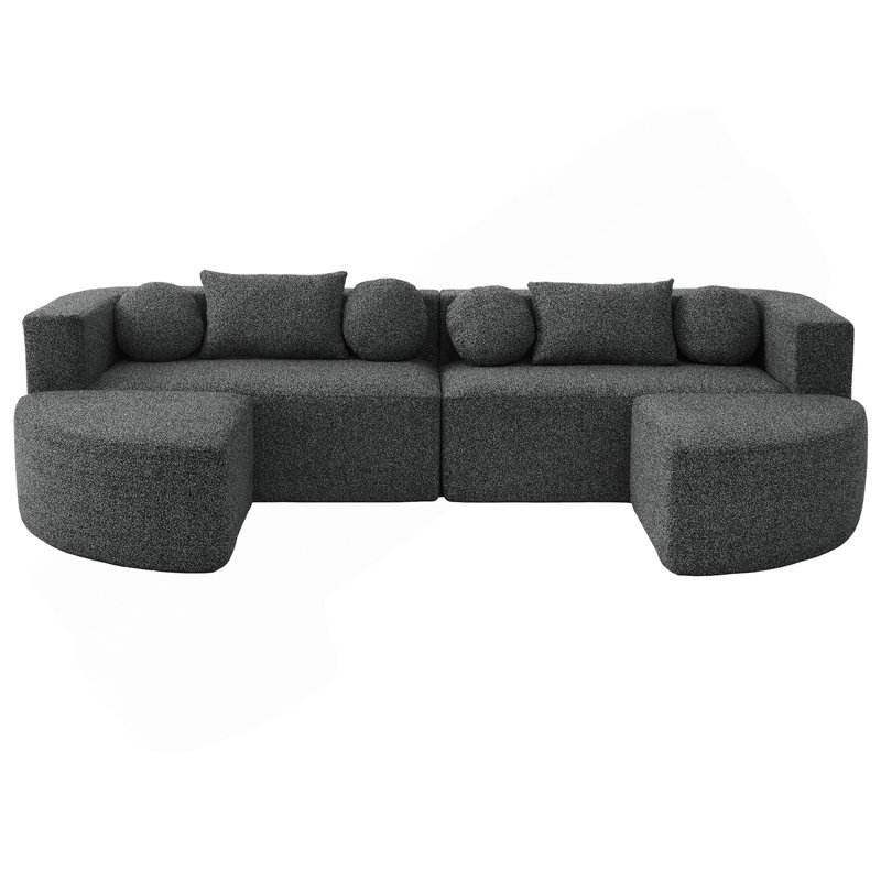 Canapé modulaire Boneless Couch, Noir