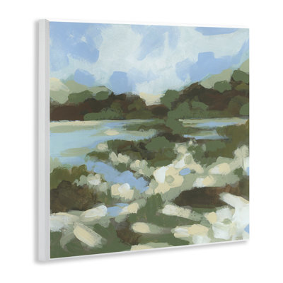 Fluid Landscape Impression Wall Plaque Art by June Erica Vess