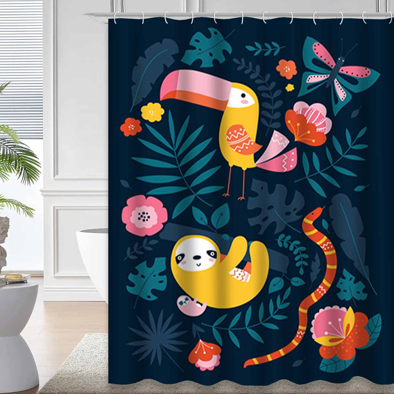 Rideau de douche avec 12 crochets, L 72 po x l 84 po