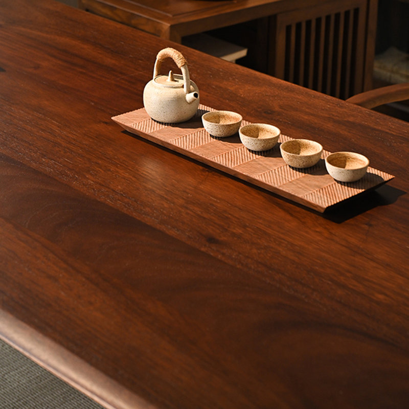 Walnut New Chinese dining table simple, 29.53"H x 62.99"L x 31.5"W