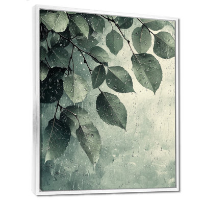 «Rainy Day Leaves Collage I», art sur toile
