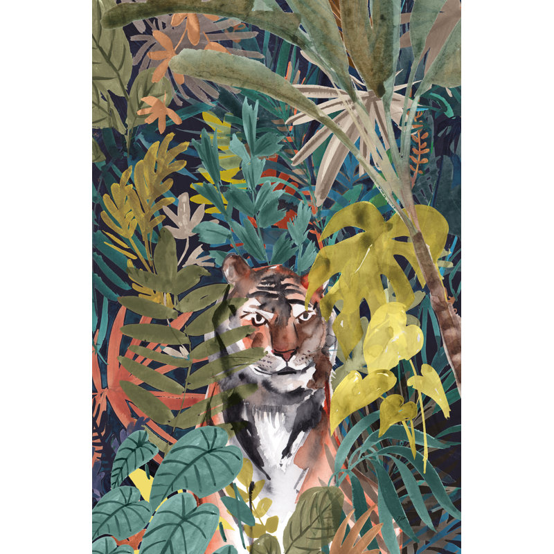 Jungle Mood 1 Piece Wrapped Canvas Painting, 30cm H x 20cm W