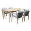 Ensemble de salle à manger d'extérieur en bois d'acacia pour 6 personnes Naila-1425357084