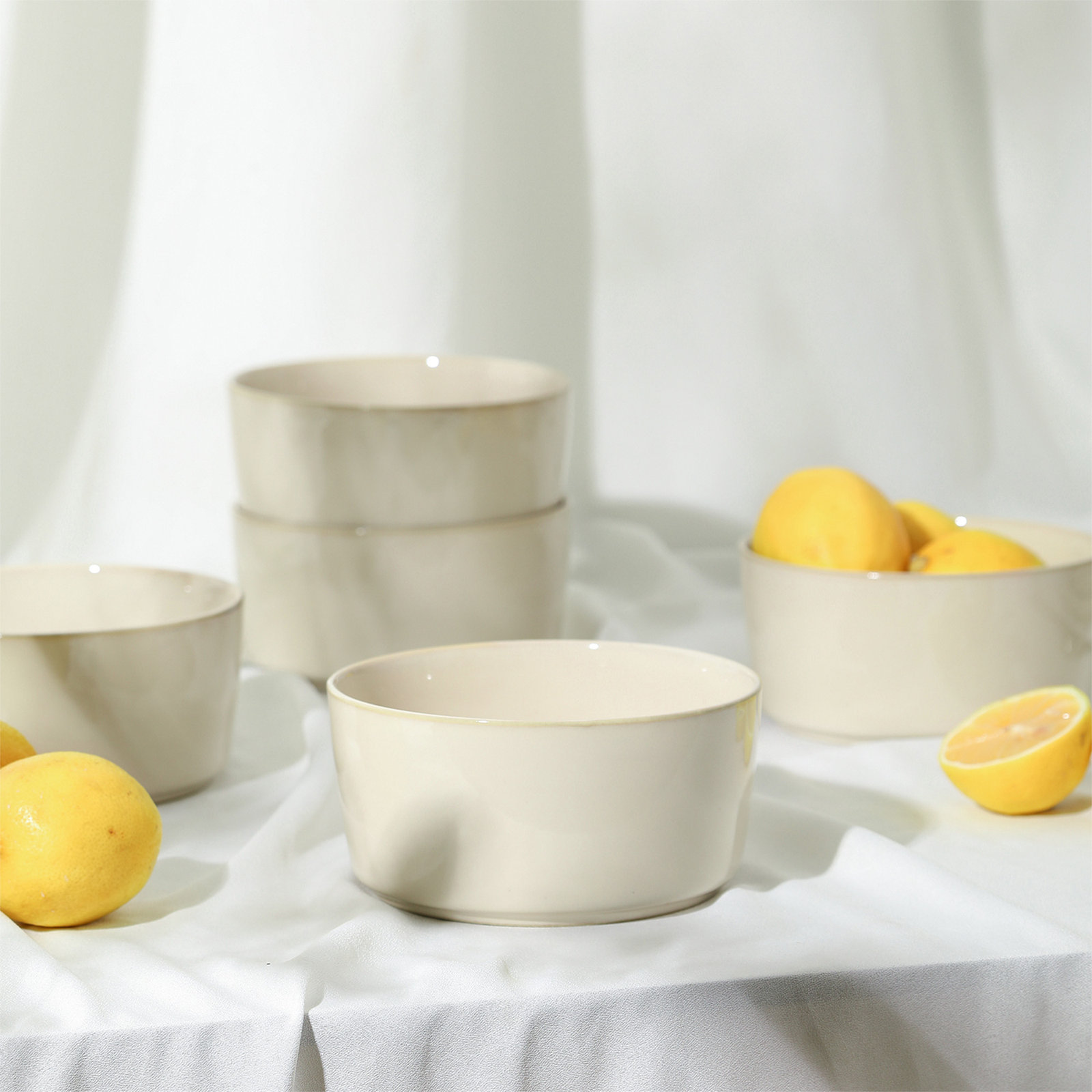 Eden Stoneware Cereal Bowl, Beige