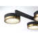 Ashor 8-Light LED Linear Chandelier in Matte Black with Warm Brass Accents