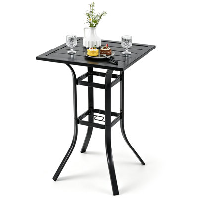 Table de salle à manger de patio 25 po avec trou pour parasol 1,57 po