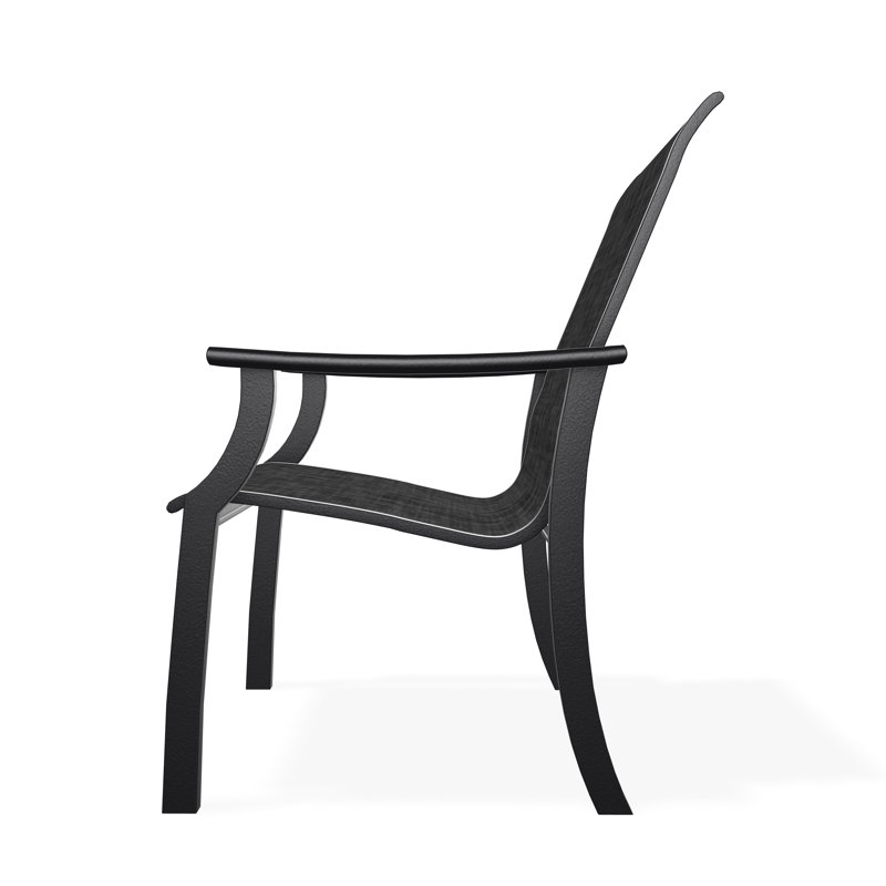 St. Catherine Polymer Outdoor Lounge Chair, Black, Augustine Shadow