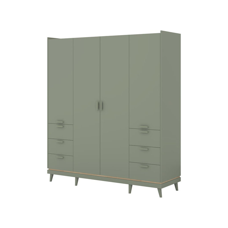 Manufactured Wood Wardrobe, Green