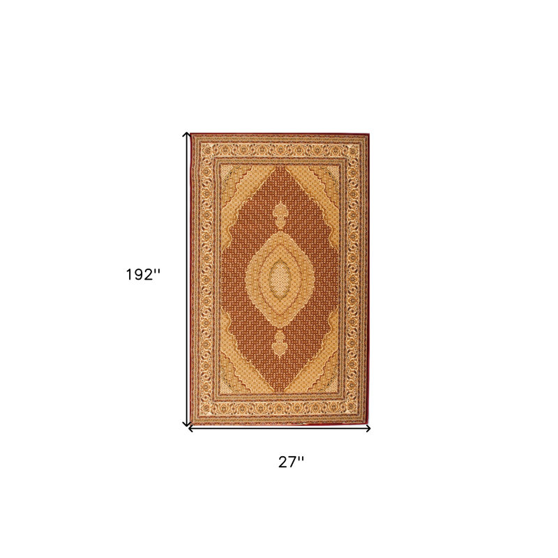 Tapis rouge et beige marocain 16 '