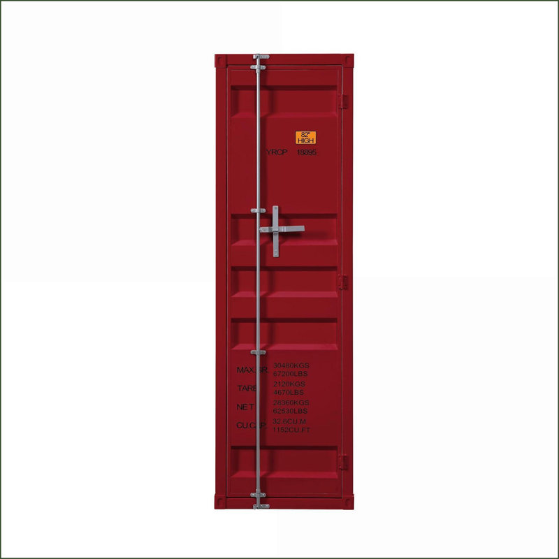 Commodes et amp; Garde-robes | Armoire industrielle en fer à 1 porte avec tringle et amp; Serrure de contenant | Bronze industriel | Fer
