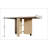 Versatile Folding Dining Table with 2 Wheels and 2 Storage Racks, Space Saving Dining Room Table,  Folding Kitchen Table