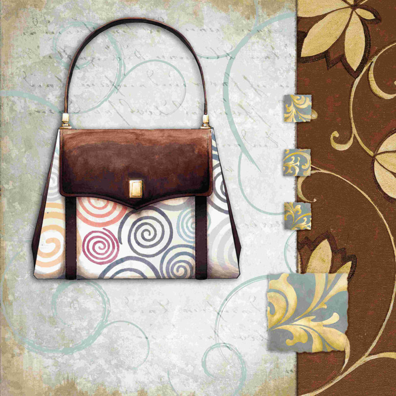 " Swirly Purse 4 " Painting Print, 30" H x 30" W  
