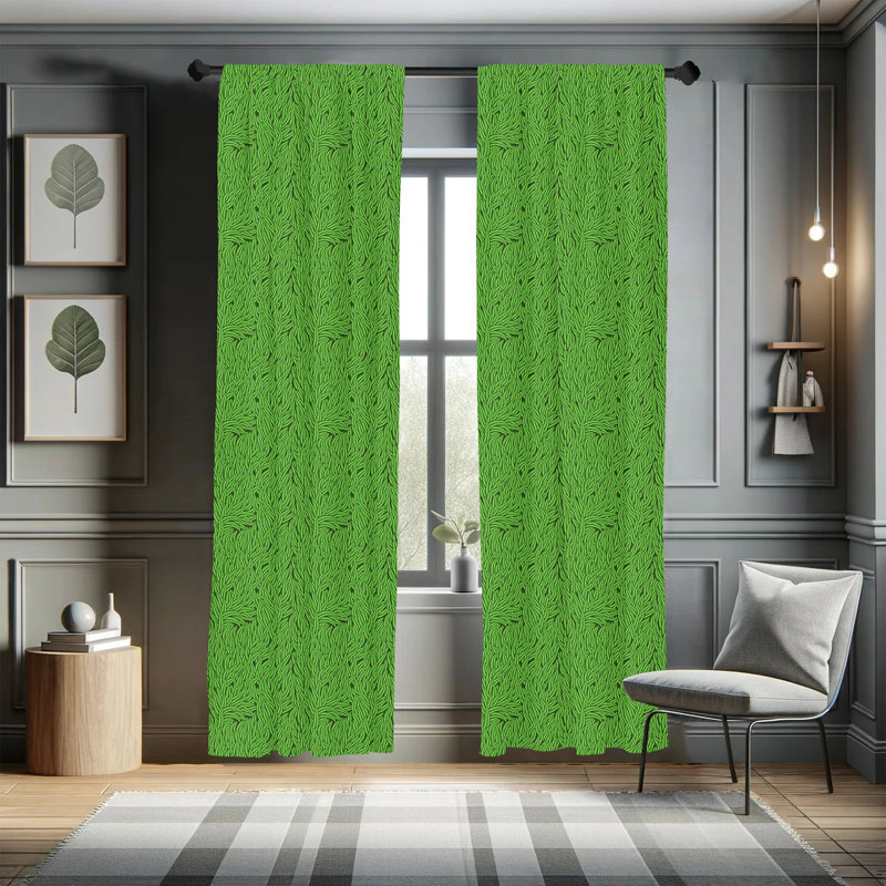 Semi-Sheer Rod Pocket Curtain Panels, 28" x 95"