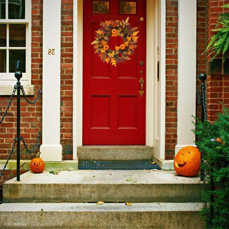Faux Lighted Mixed Assortment 45cm Wreath