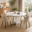 Table de salle à manger ronde de 47 po pour 4 à 6 personnes, table de cuisine circulaire en bois, style maison de campagne moderne-134056499