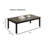 Contemporary Style 3Pc Table Set 1X Coffee Table 2X End Table Faux Marble Top Wooden Legs Primary Living Room-775397790-775397784