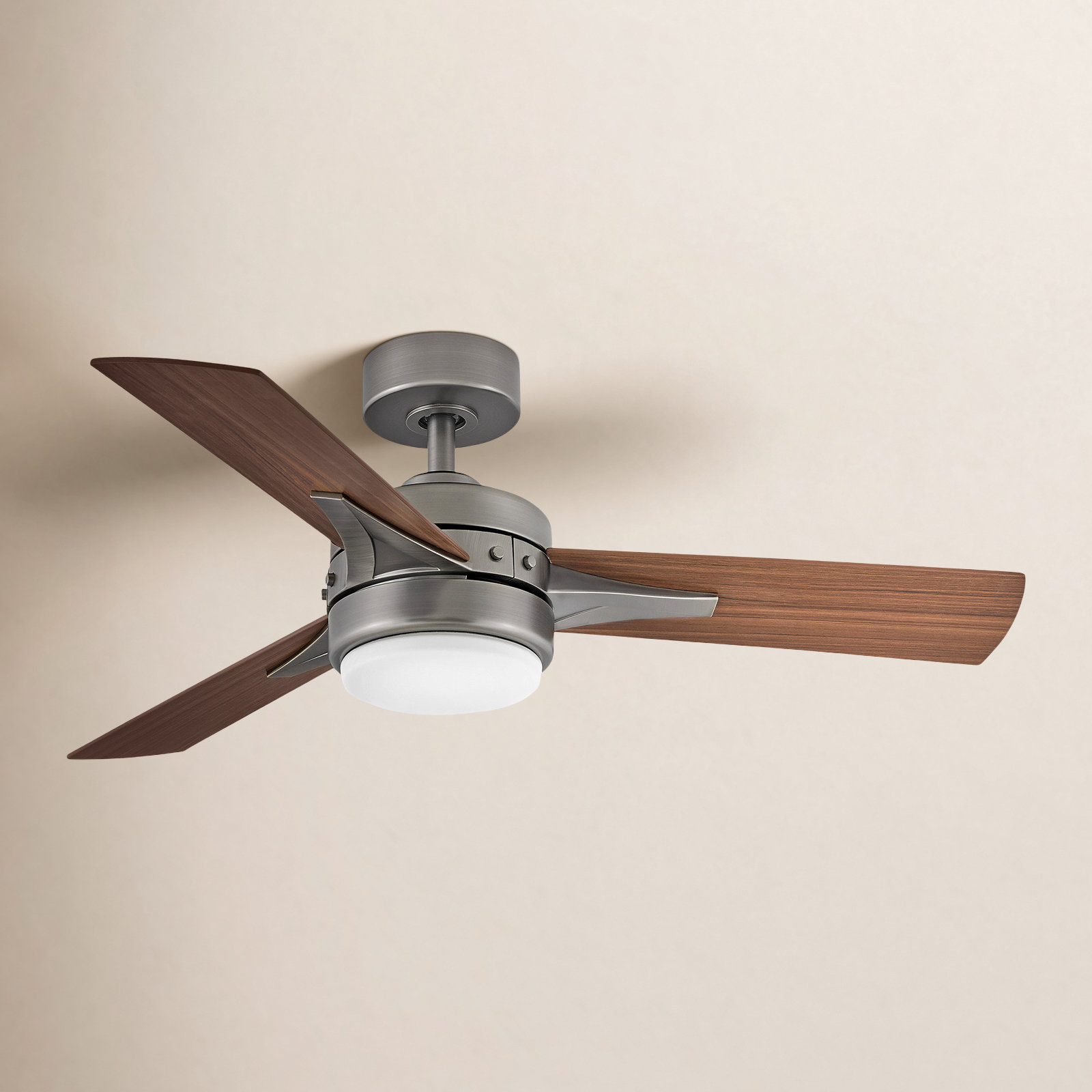 Peppadew 44 " Ceiling Fan with Light Kit, 52" W, Pewter