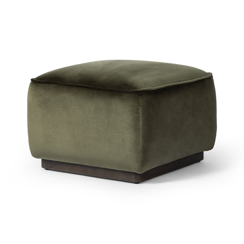 Sinclair Ottoman, Surrey Olive Cotton Blend