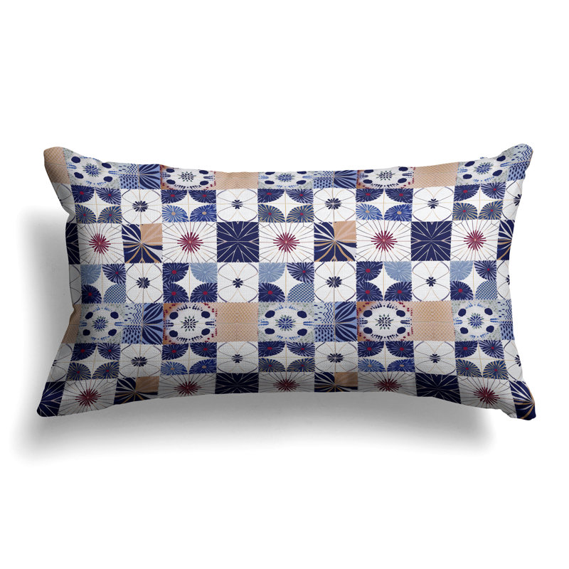 Coussin décoratif Zellige Dreamscapes, Bleu / blanc