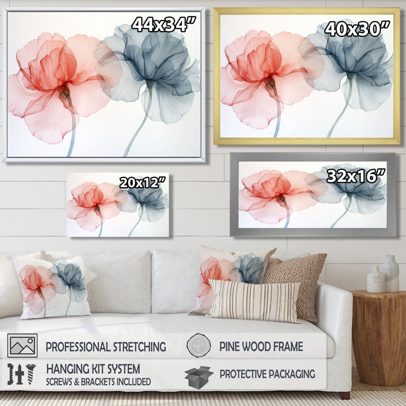 «Dancing Echo Of Carnation», reproduction sur toile, H 16 po x l 32 po, Reproduction encadrée d'une seule photo sans pass